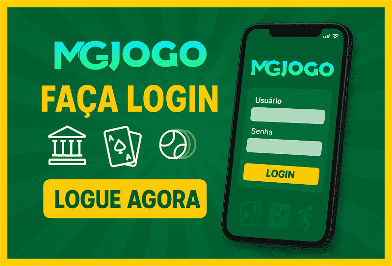 Imagem destacando login seguro na MGJOGO para novos usuários